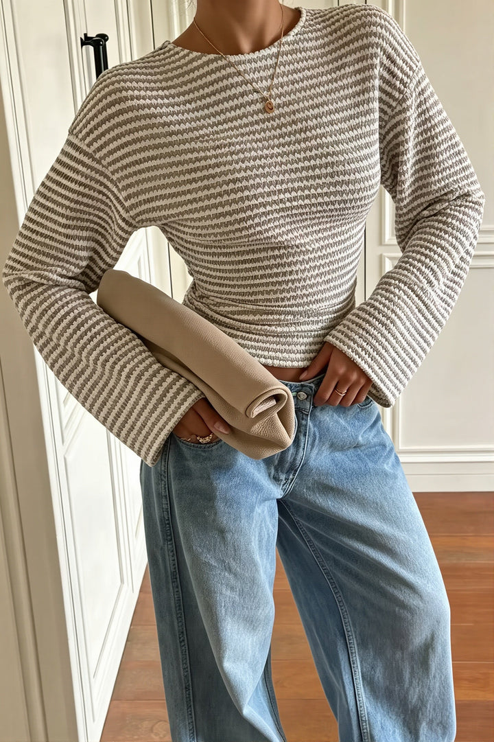 Gestreiftes Langarmshirt für Damen als vielseitiges Oberteil für den Alltag