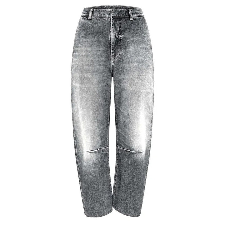 Legere Jeansjacke mit Gürtel, Stehkragen und langen Ärmeln