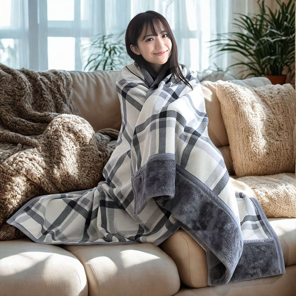 Tragbare Fleece-Reisedecke Schal