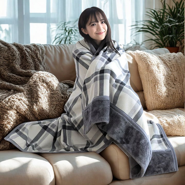 Tragbare Fleece-Reisedecke Schal