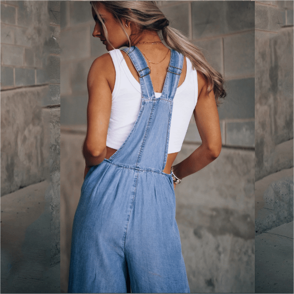 Nala - Damen Denim Jumpsuit