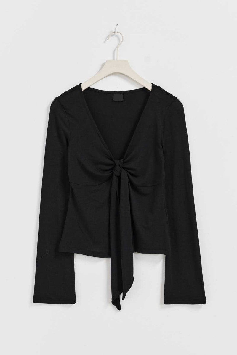 Damen Jessalyn Crop-Top mit Knoten vorne