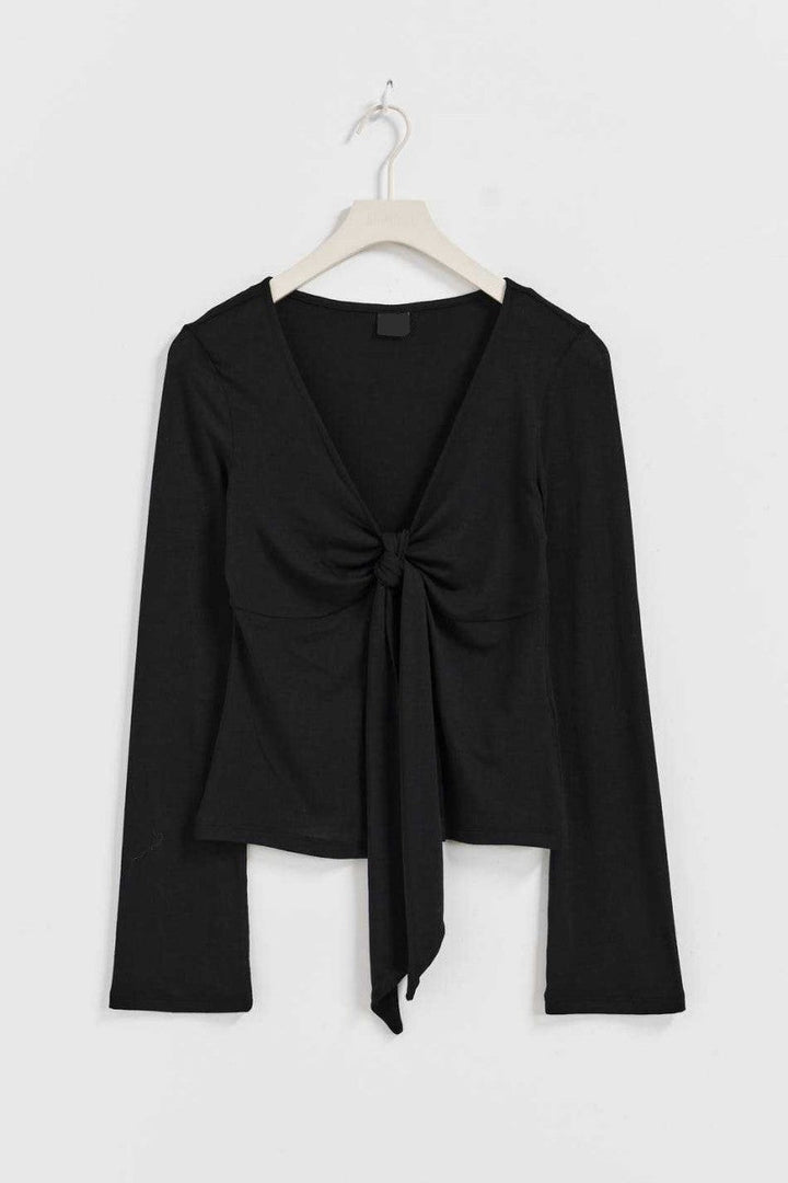 Damen Jessalyn Crop-Top mit Knoten vorne