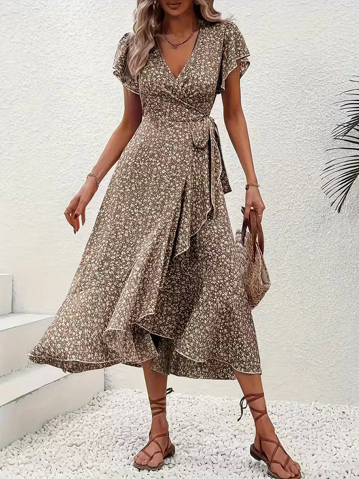 Florales Wickelkleid