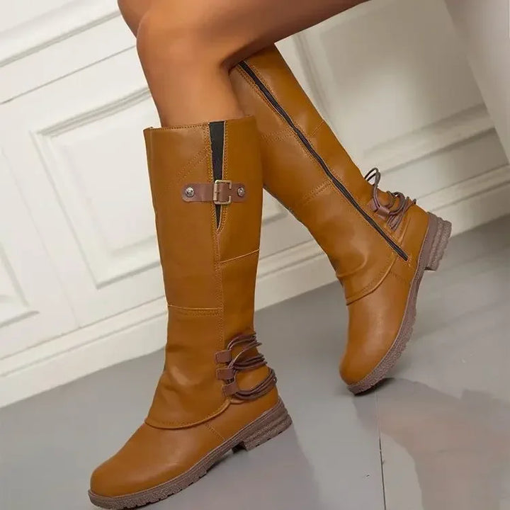 Damen Kniehohe Stiefel