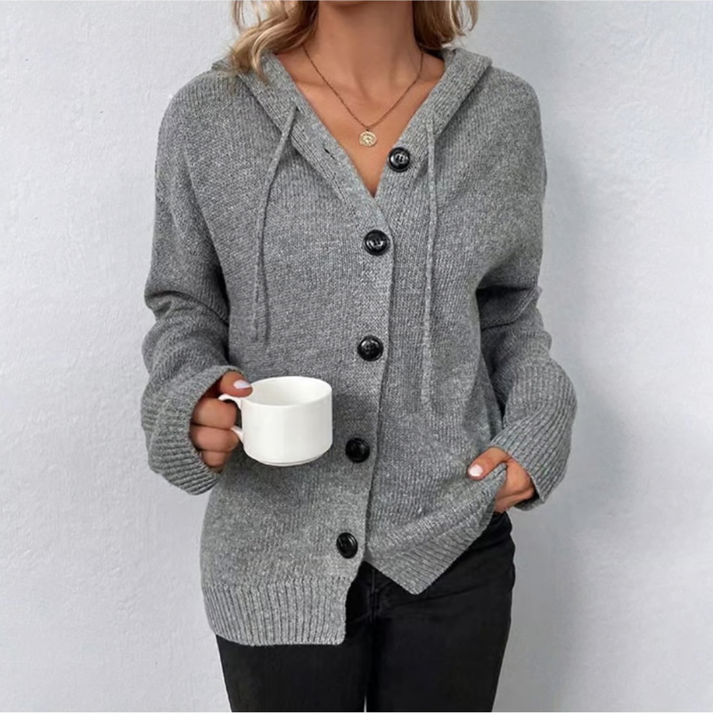 Gemütlicher Strick-Cardigan mit Knöpfen für Damen
