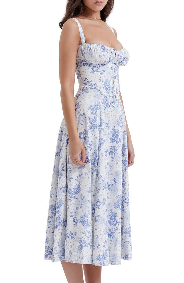 Florales Bustier-Bauchformer Bodycon-Kleid