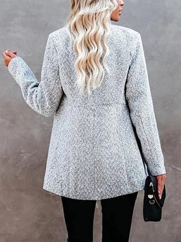 Schicker, offener Mantel mit langen Ärmeln und Taschen