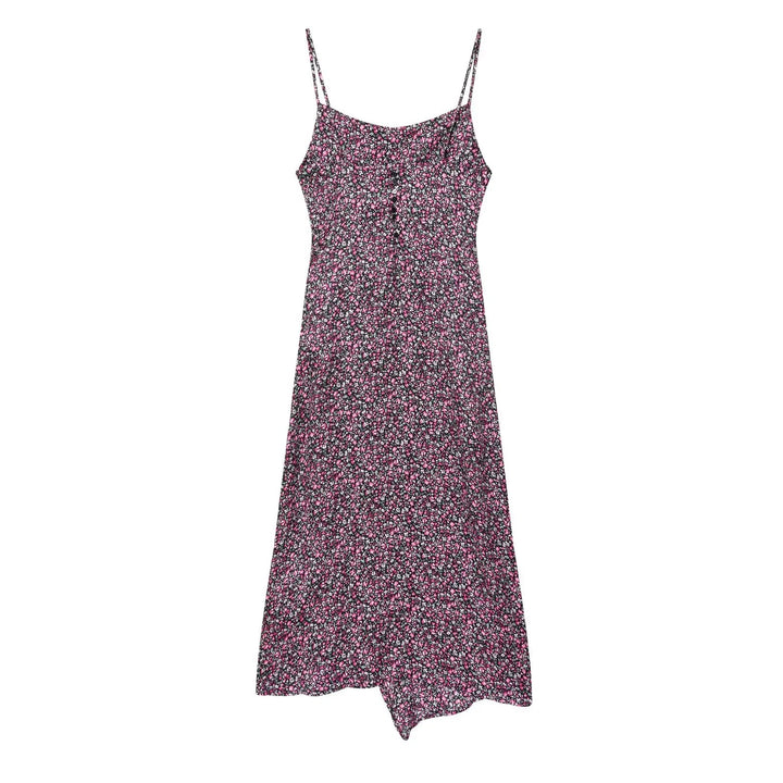 Damen V-Ausschnitt Chiffon Blumiges Boho Unterkleid