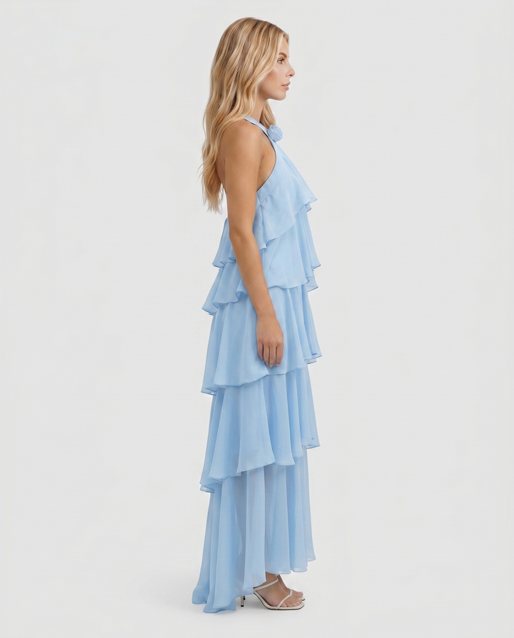 Damen ärmelloses Felicia Maxikleid mit Blumendruck