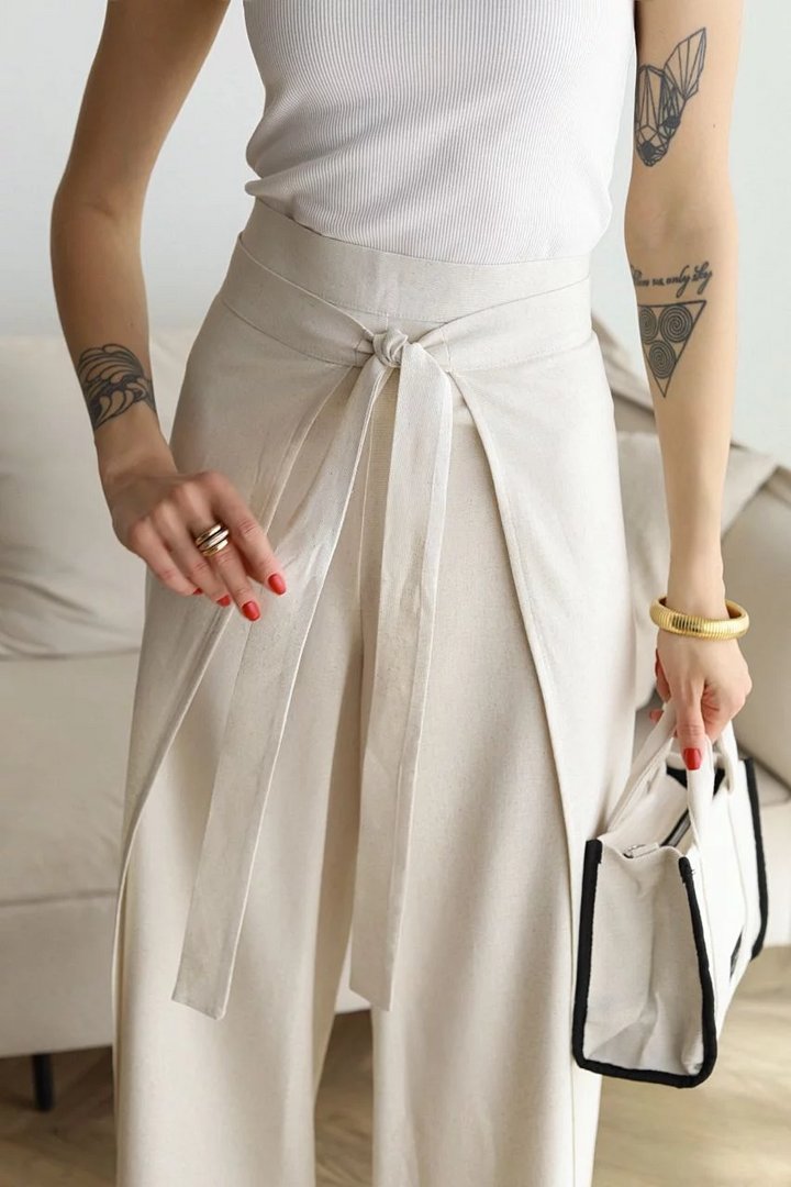 Locker sitzende Leinenhose für Damen