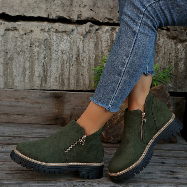 Schicke klassische Leder-Stiefeletten für Damen