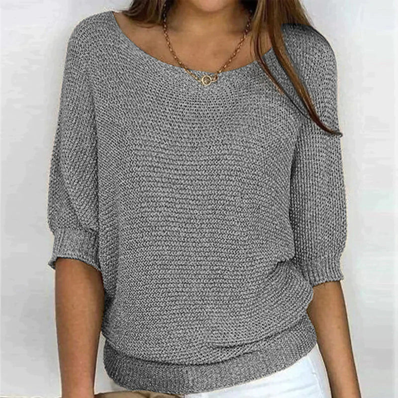 Gemütlicher schicker Strickpullover für den Alltag