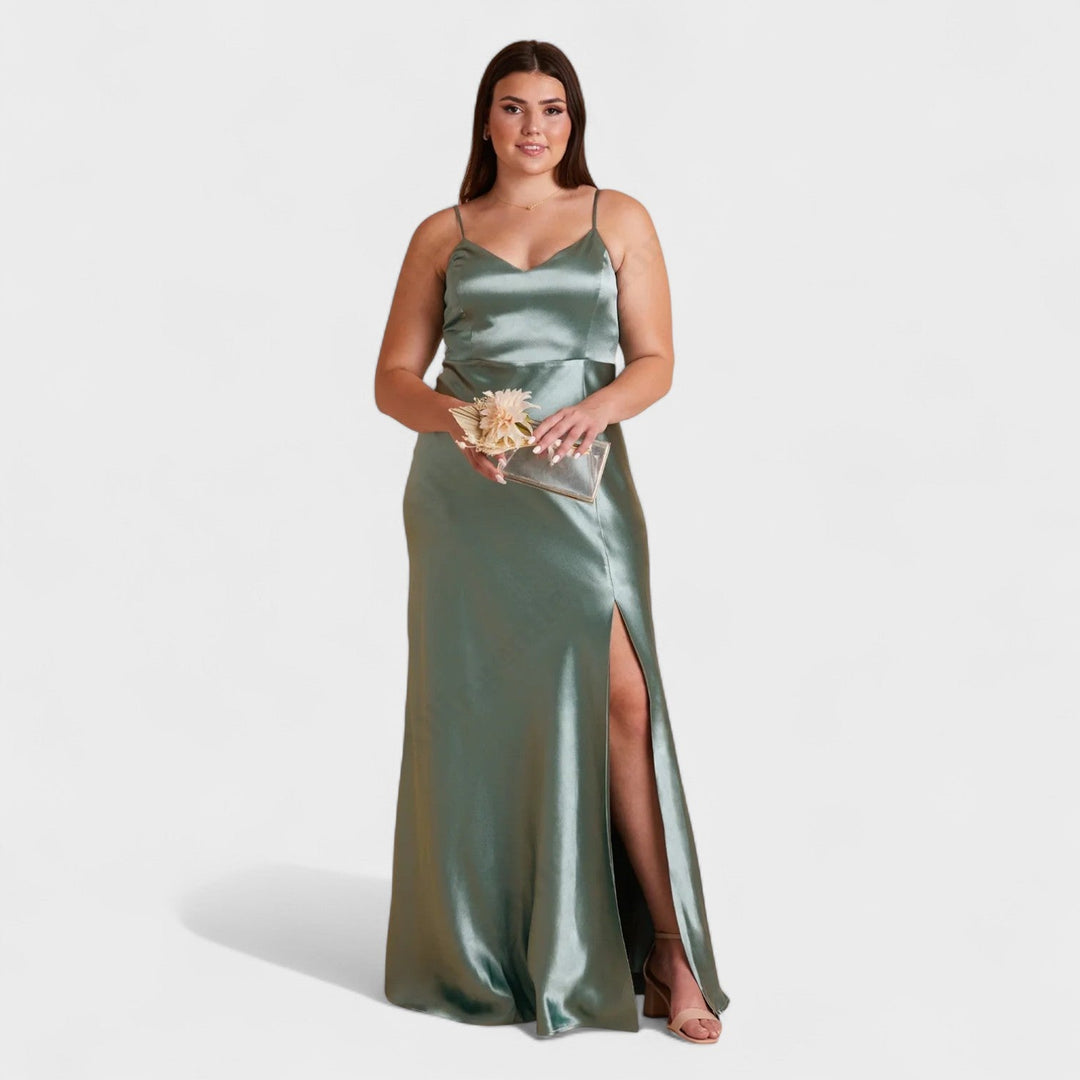 Damen Satin Unterkleid