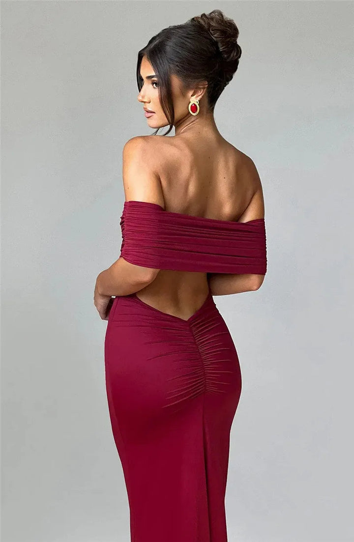 Sexy trägerloses, rückenfreies Maxikleid für Damen