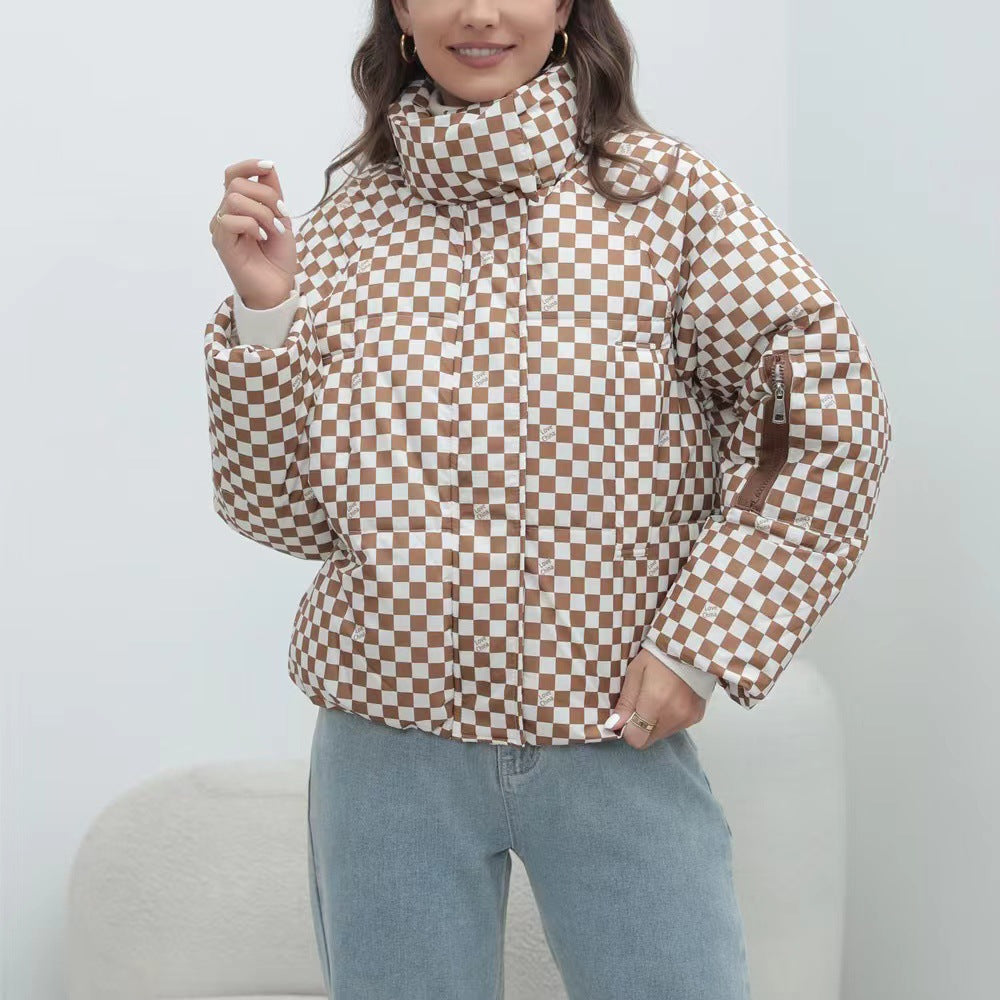 Damen Steppwindjacke mit hohem Kragen