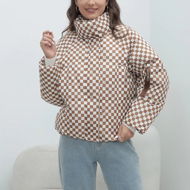 Damen Steppwindjacke mit hohem Kragen