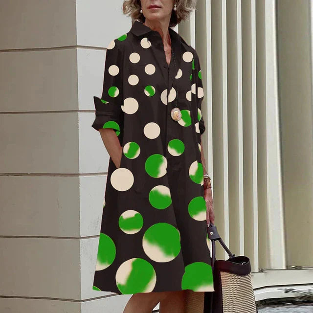 Lina ® I Vintage-inspiriertes Kleid mit langen Ärmeln