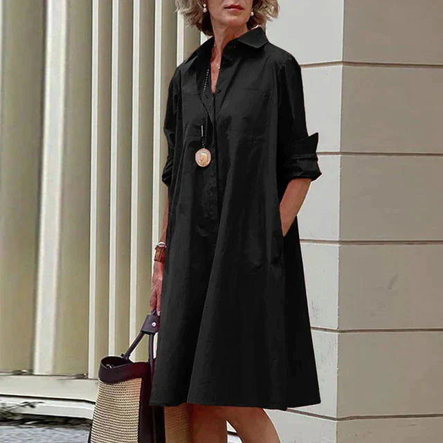 Lina ® I Vintage-inspiriertes Kleid mit langen Ärmeln