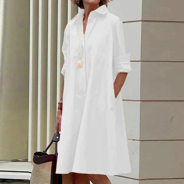 Lina ® I Vintage-inspiriertes Kleid mit langen Ärmeln