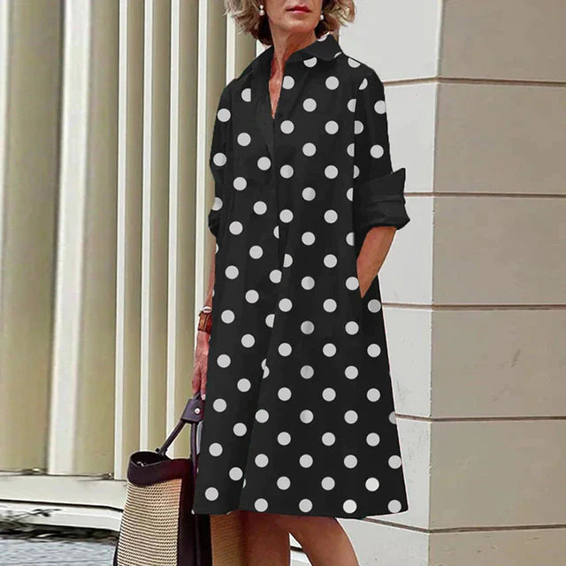 Lina ® I Vintage-inspiriertes Kleid mit langen Ärmeln
