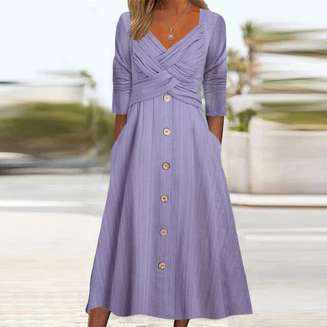 Paula® | A-Linien Kleid mit langen Ärmeln