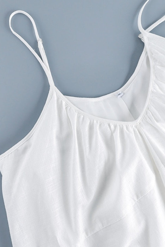 Locker fallendes Damen Minikleid aus Baumwolle für Freizeit und Urlaub