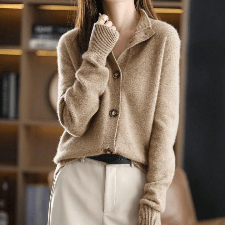 Weicher kuscheliger Kaschmir-Strick-Cardigan Pullover