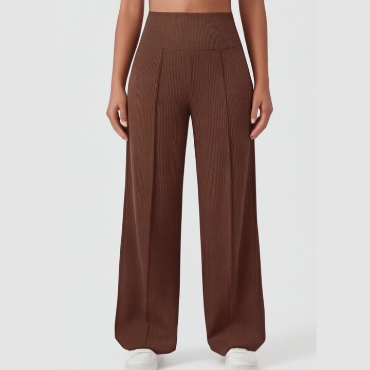 Yoga-Hose mit weitem Bein und überkreuztem Bund