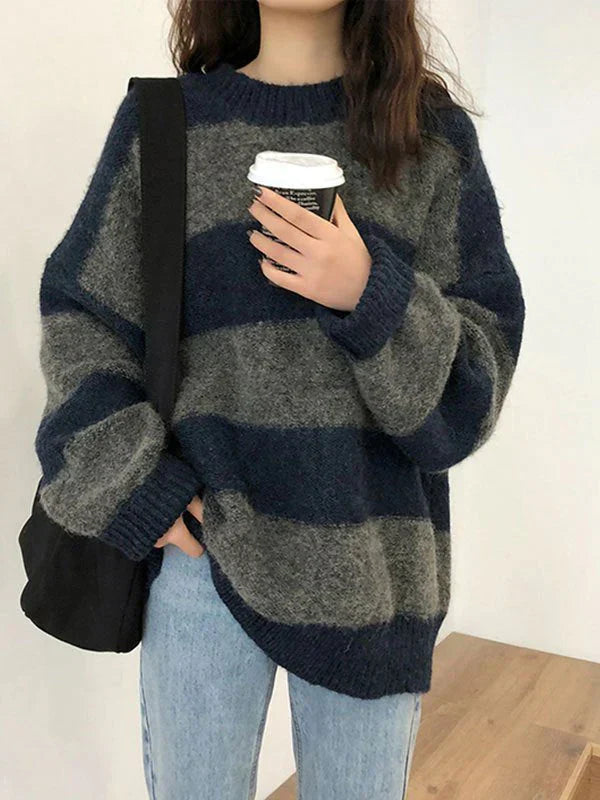 Gemütlicher Eleganter Oversize Strickpullover für Damen