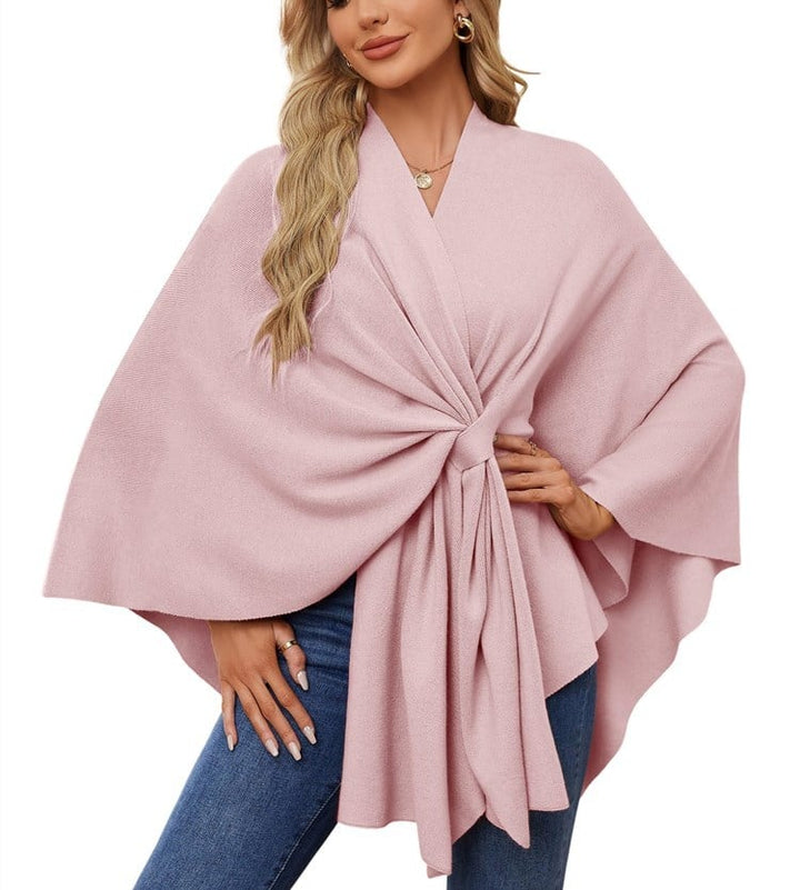Weicher eleganter Schultertuch-Poncho für gemütliches schickes Schichten