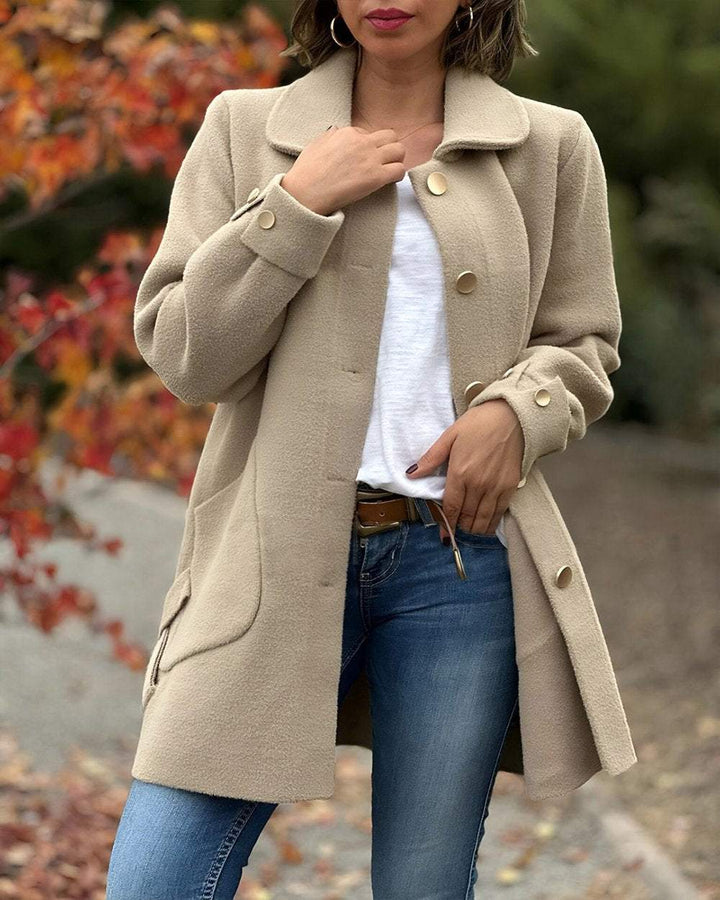 Schicke elegante Jacke mit stilvollem seitlichem Knotendetail