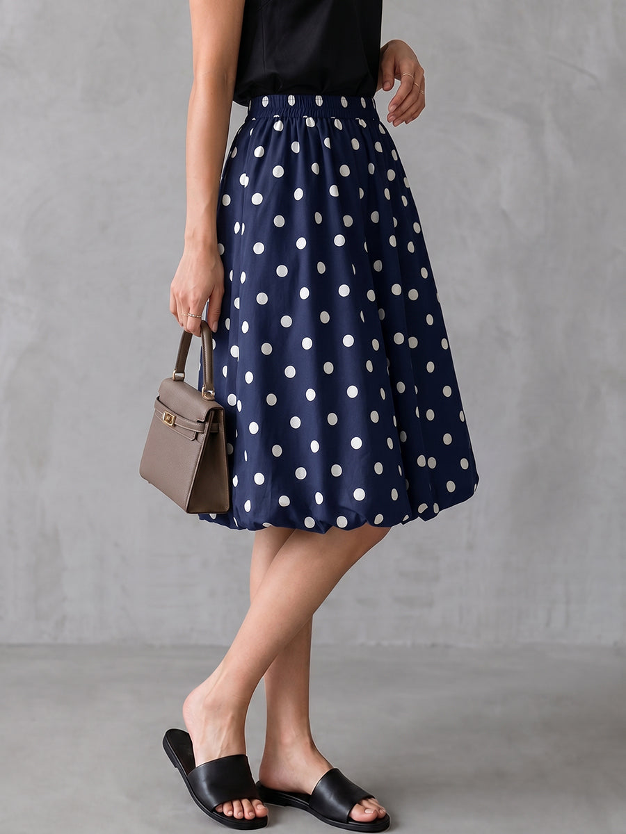 Damen-Shorts in weiter Passform mit Polka-Dot-Muster