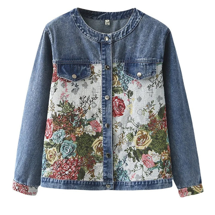 Dagmar® | Denimjacke mit Blumenstickerei