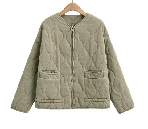 Vintage Steppjacke mit klassischer Steppnaht-Detailierung