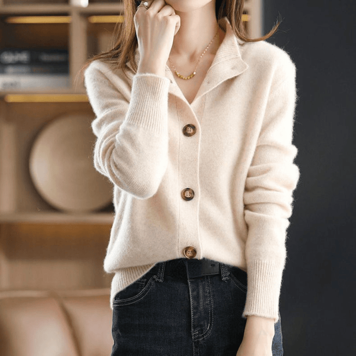 Weicher kuscheliger Kaschmir-Strick-Cardigan Pullover