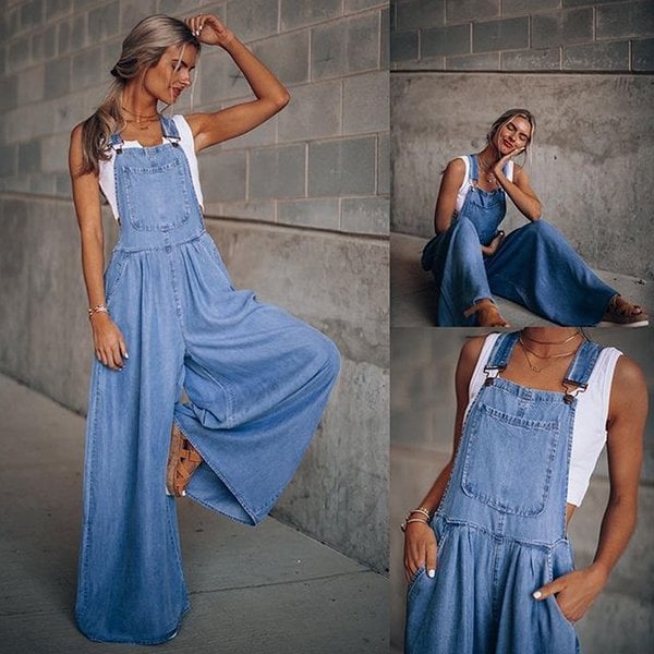 Nala - Damen Denim Jumpsuit