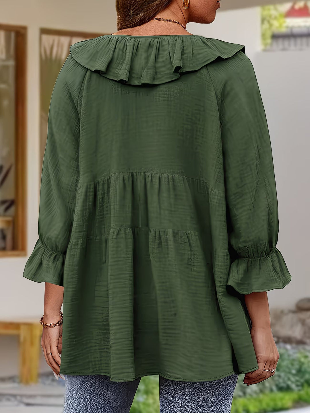 Elegante Bluse mit gerafftem Ausschnitt für Damen