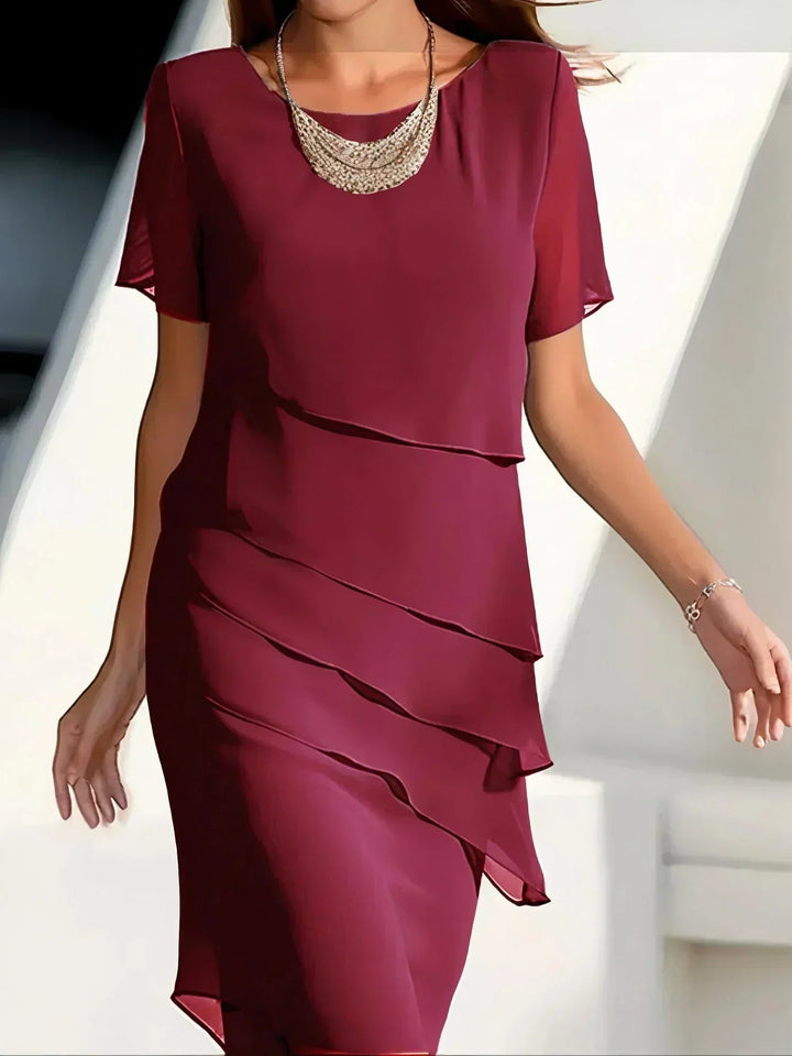 Elegantes Damen-Midikleid Klassischer Chic Abendkleidung