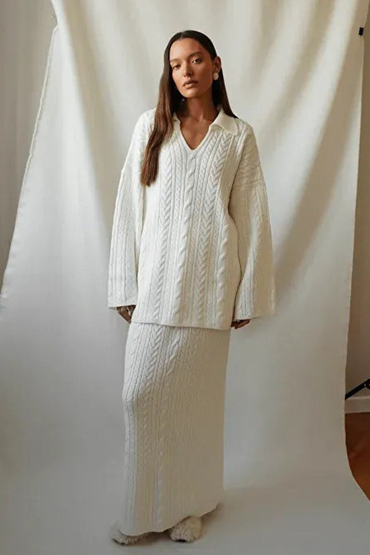 Elegantes Strickset für stilvolle Alltagslooks