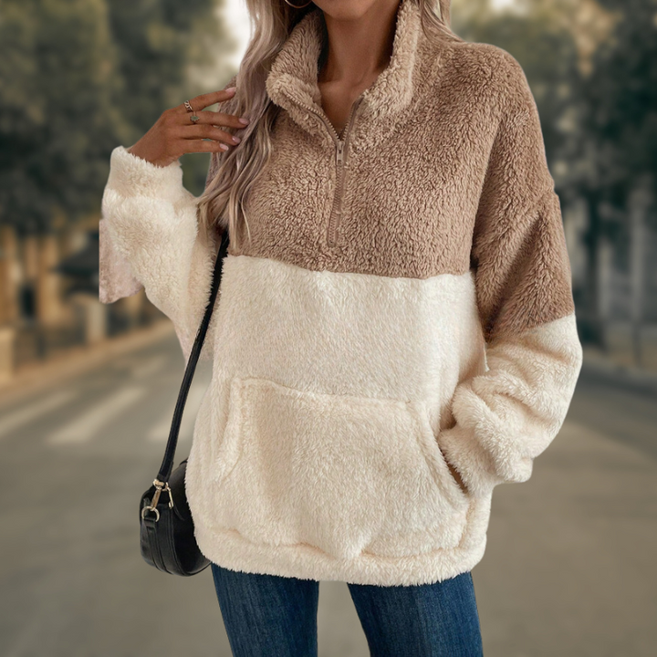 Maddison® | Oversized Teddypullover mit Tasche