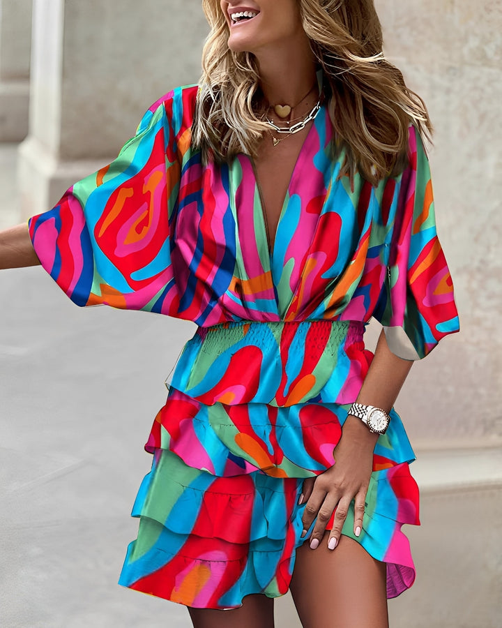Asymmetrisches Mini-Kleid für Damen Eleganter Moderner Stil
