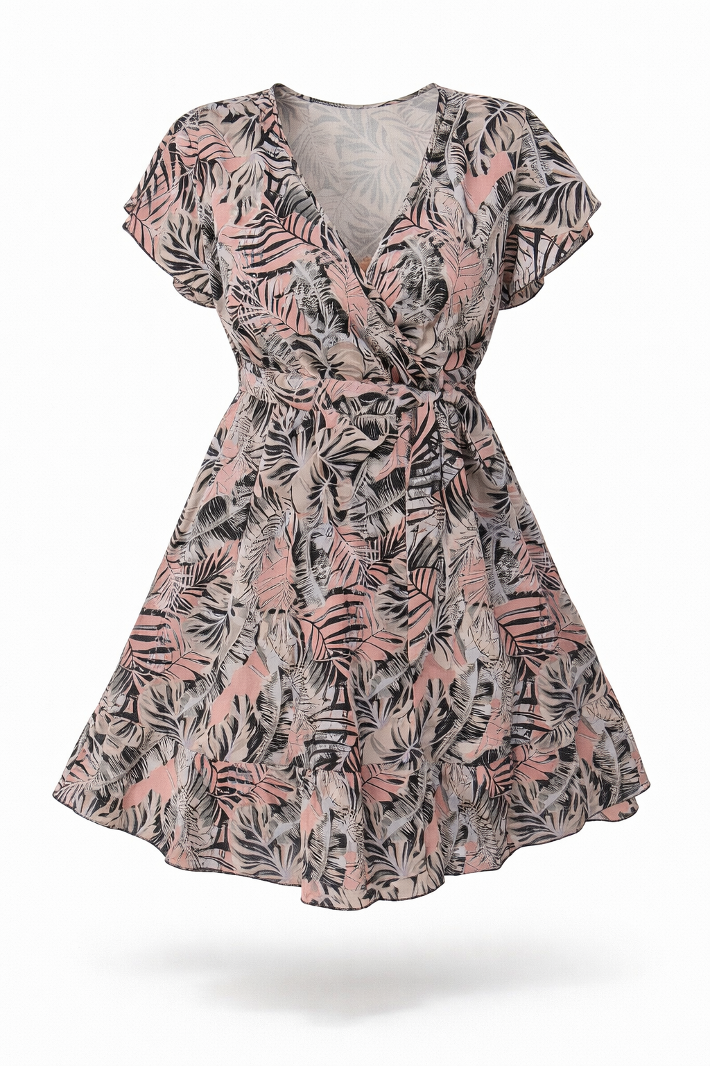 Locker sitzendes Boho-Kleid mit fließender Silhouette