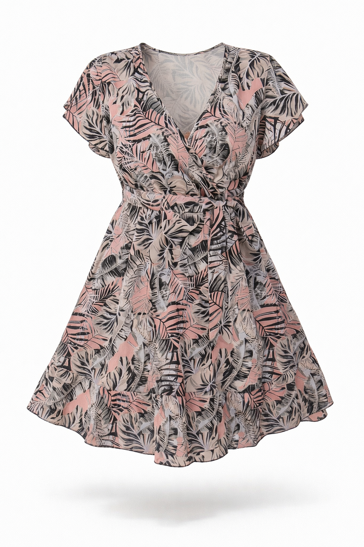 Locker sitzendes Boho-Kleid mit fließender Silhouette