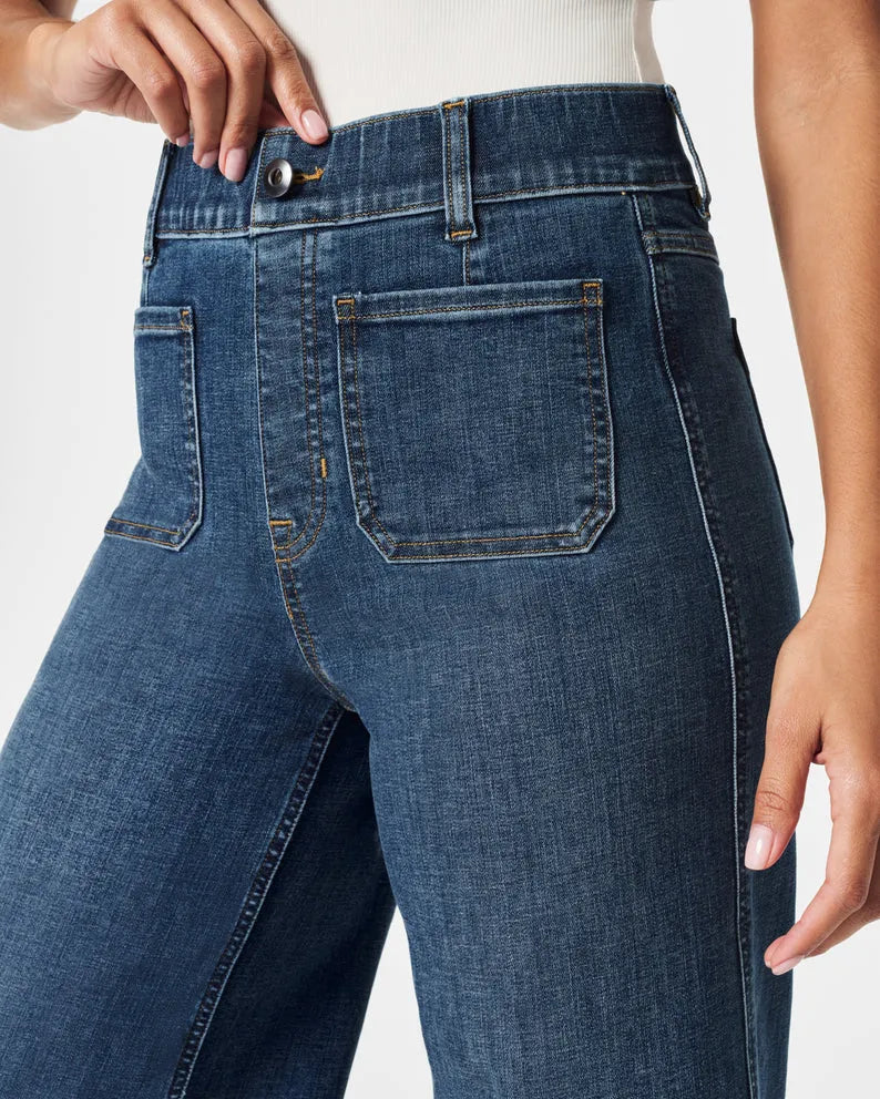 High-Waist Weite Jeans mit weitem Bein