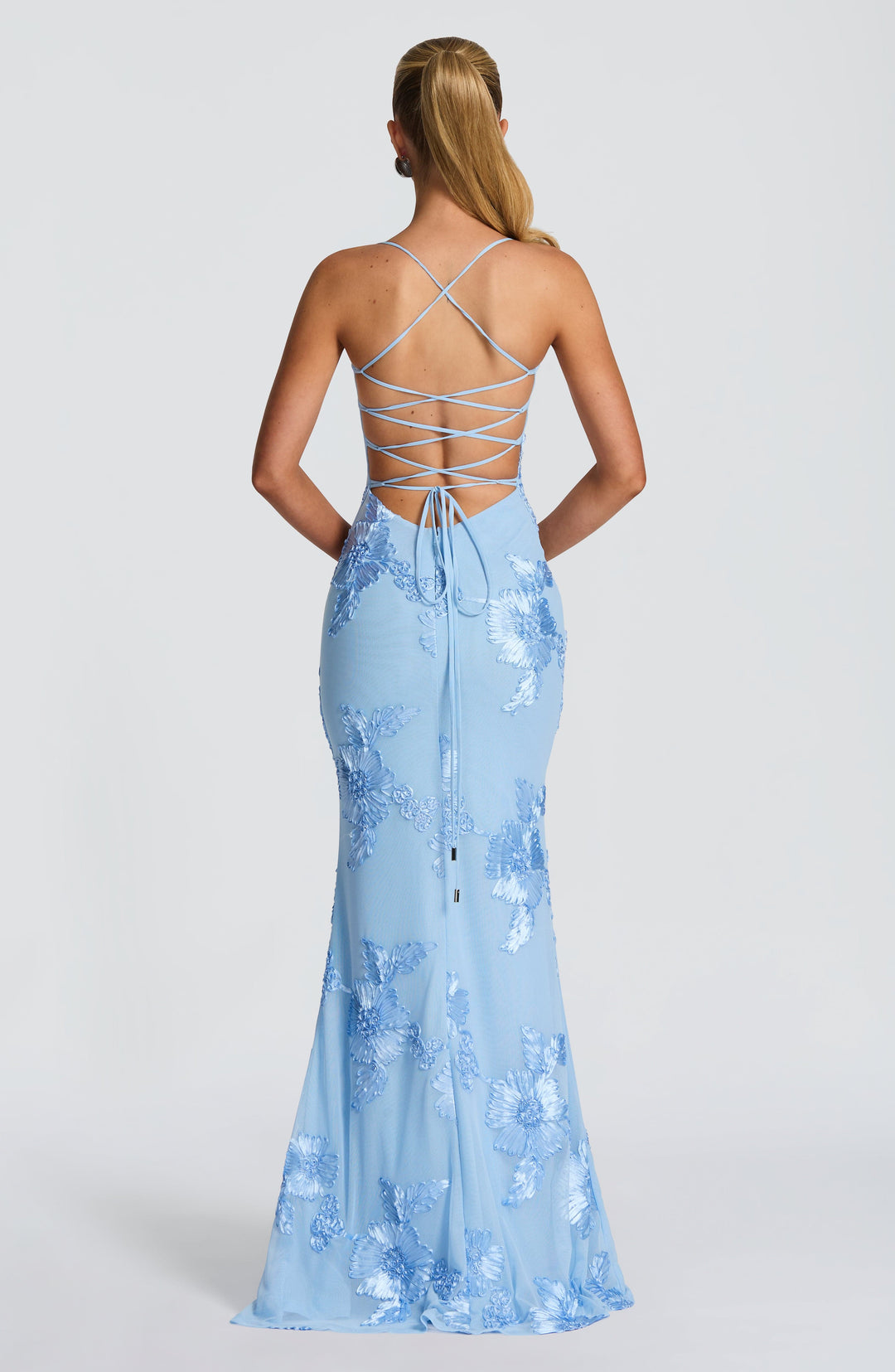 Damen Velours Maxikleid