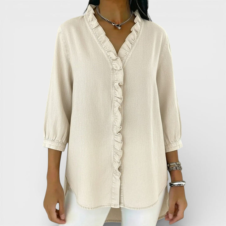 Elegante Bluse mit Rüschen für Damen