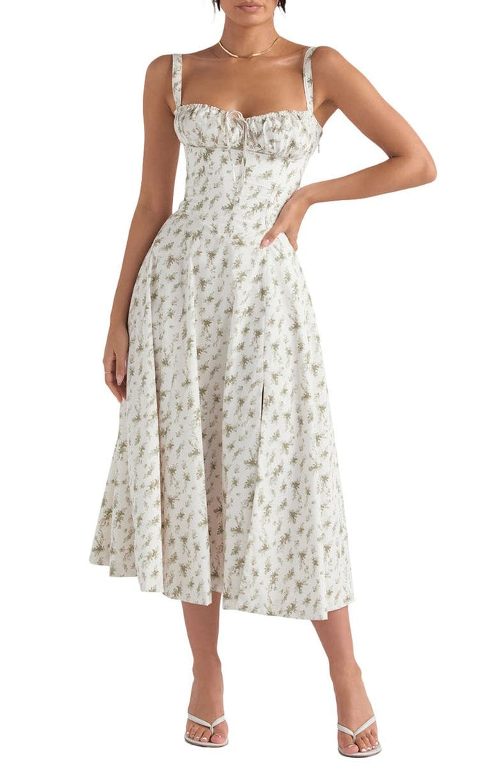 Florales Bustier-Bauchformer Bodycon-Kleid