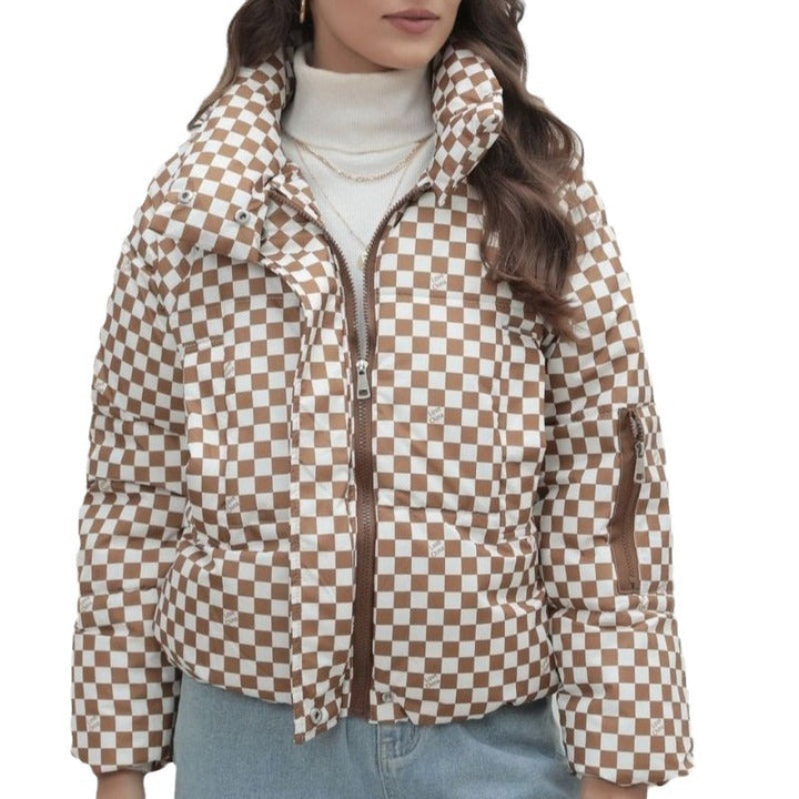 Damen Steppwindjacke mit hohem Kragen