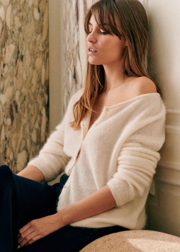 Gemütlicher Grobstrick-Cardigan-Pullover
